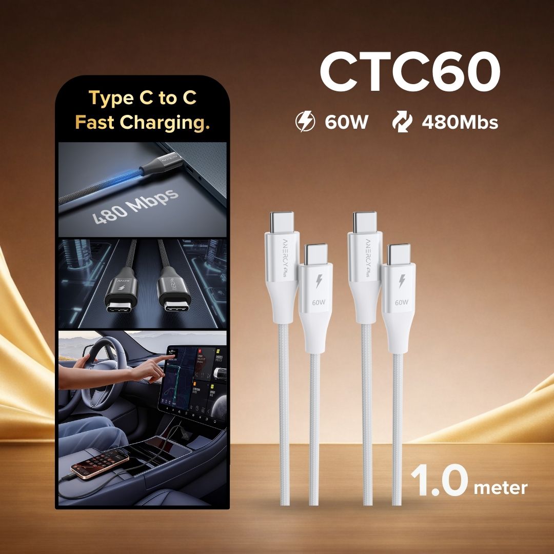 Airbot CTC60 Fast Charging Cable 60W Type-C To Type-C