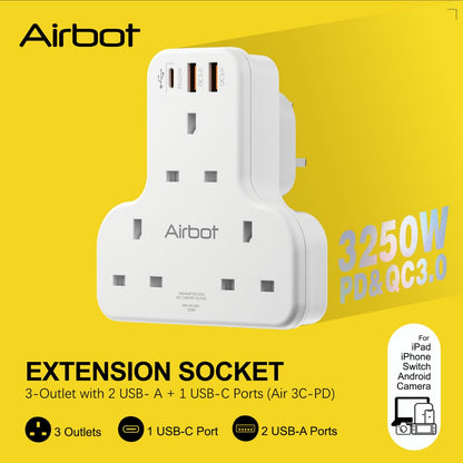 Airbot Multi Socket Extension Adapter Air 3C-PD