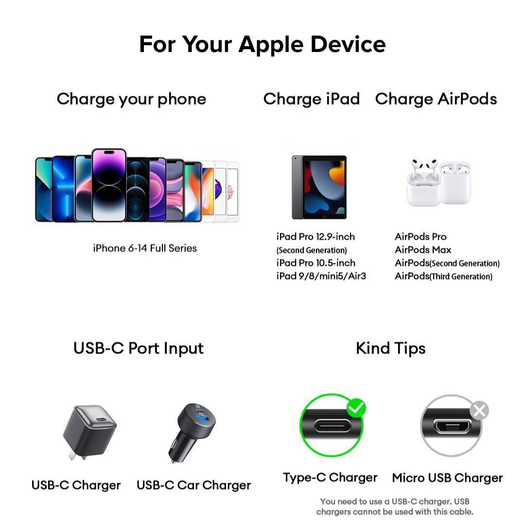 Airbot CTL27 Fast Charging Cable 27W Type-C to Lightning