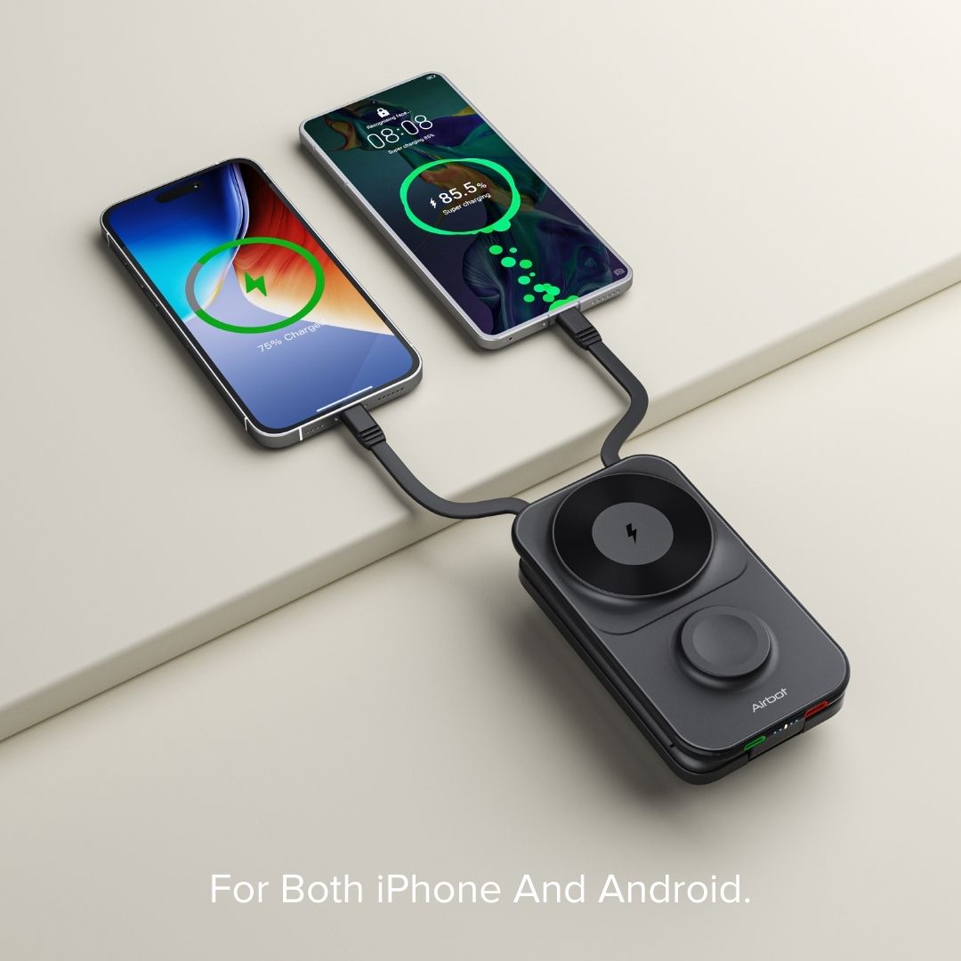 Airbot Magnetic Power Bank 8000mAh with Foldable Stand