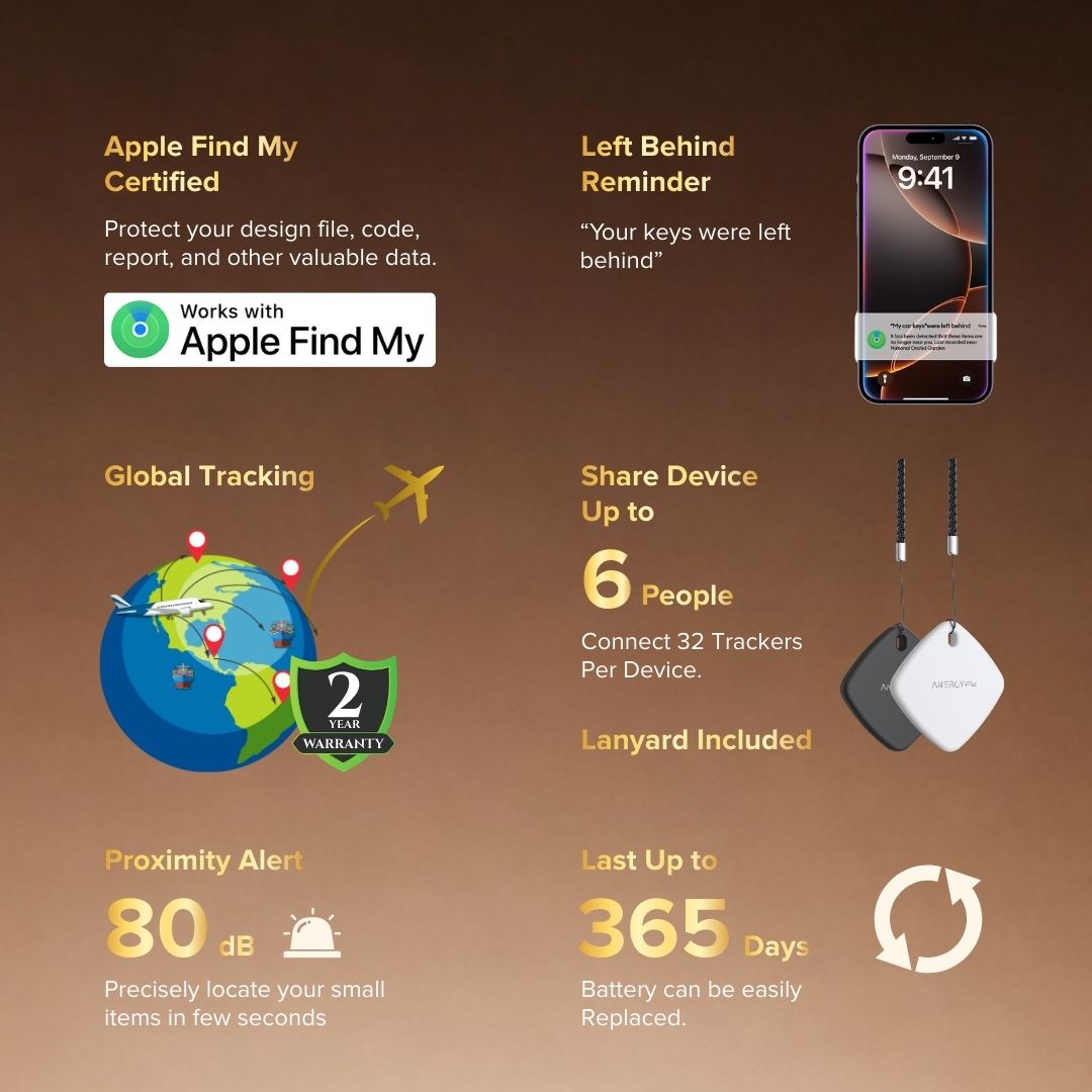 Airbot Anergy Tracker Tag AT10 Apple Findmy Device