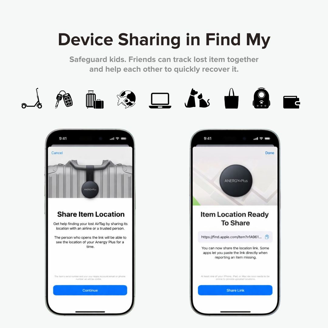 Airbot Anergy Tracker Tag AT20 Apple Findymy Device IOS