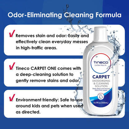 TINECO CARPET ONE SERIES DEODORIZING & CLEANING SOLUTION: 16.9 FL OZ (500ML) / 33.8 FL OZ (1L)