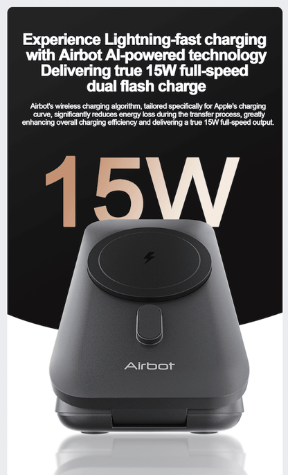 Airbot SingaporePower Bank 10000mAh with Magnetic Wireless ChargingPB10000